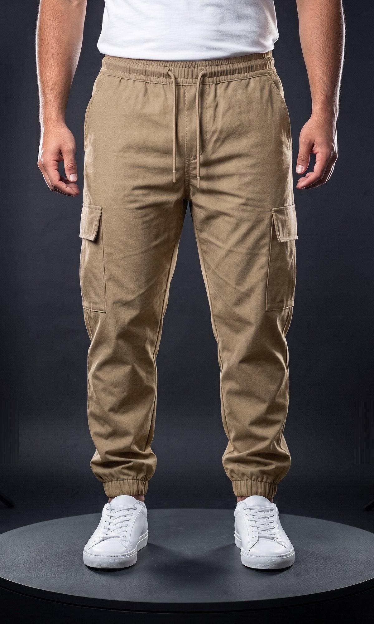 Jogger cargo ASFALTO beige