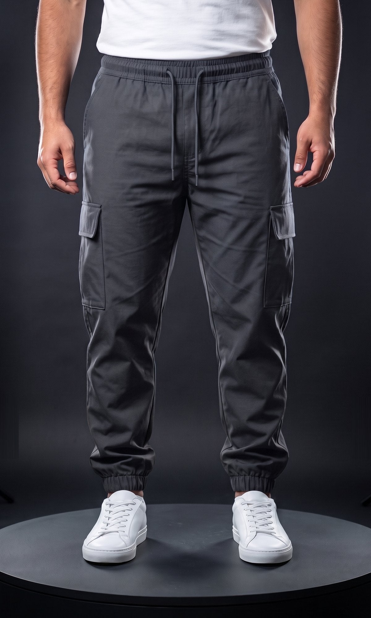 Jogger cargo ASFALTO gris oscuro